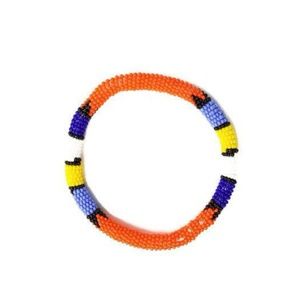 Traditional African beaded bracelet, round